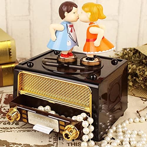 GKMJKI retro radio u obliku muzičke kutije Creative Funny Music Box Glazbeni nakit Kutija za
