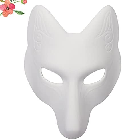 Aboofan Halloween Dekoracije prazne lisice Maske za diy japanske kabuki maske za pune lice maskarske maske