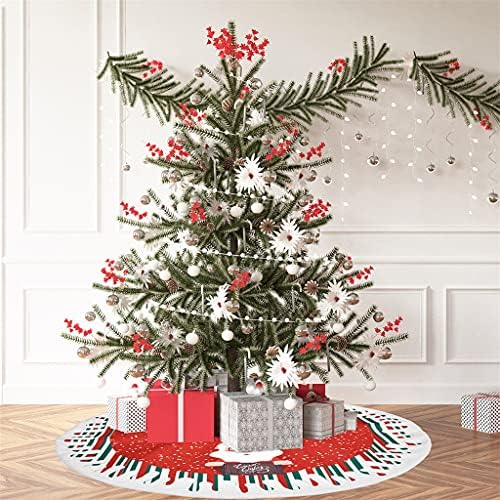 FHGMZJY Christmas Drvo Santa Snowman uzorak tiskana suknja Xmas Tree Mat Home Dom kućni dekoracija