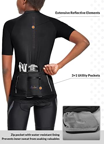 Baleaf ženski biciklistički dres s kratkim rukavima s džepovima biciklistički biciklistički vrhovi prozračnih