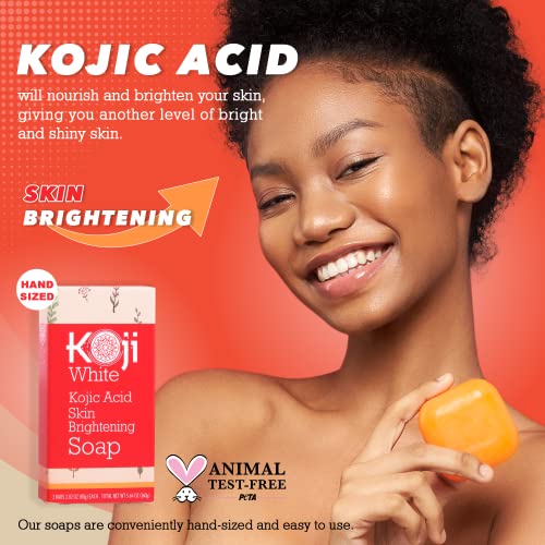 Pure Kojic Acid Skin Brightening & amp; Papaya Soap Bundle for Dark Spot & amp; Glowing Skin, hidratantna for