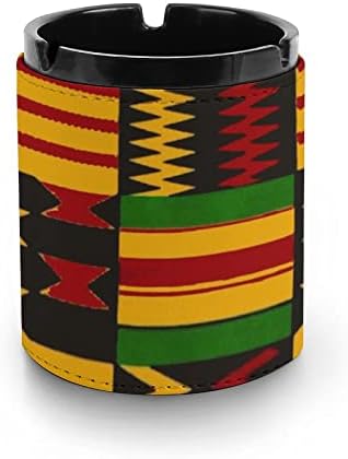 Afrički plemenski štampani ispisani PU kožne pepeljare cigarete Držač za ladicu za pepelom za kućne uredske