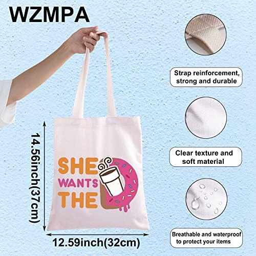WZMPA Donuts and Coffee Cosmetic Makeup Bag Donuts Lover Gift ona želi krofne Makeup Zipper torbica torba za