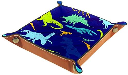 Dinosaur Blue Desktop Organizator za pohranu STAPCALL staza Bedside Vanity Tray za daljinski upravljač, tipke,