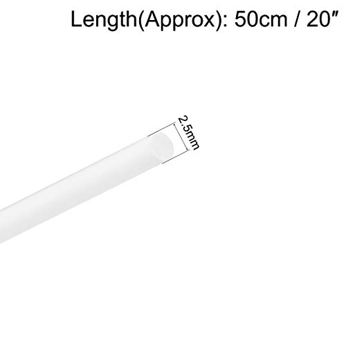 Uxcell ABS stiren Plastična okrugla šipka, prečnika 3/32 inča dužine 20 inča, Bijela za izradu