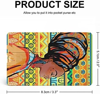 Portret prekrasne afričke ženske kartice USB 2.0 Flash Drive 32g / 64g uzorak ispisano smiješno