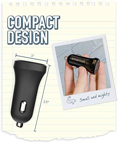 Smartsh 2 Port USB-A & USB-C auto punjač - Charge Shack 32W Brzi punjač Auto cigareta za upaljač