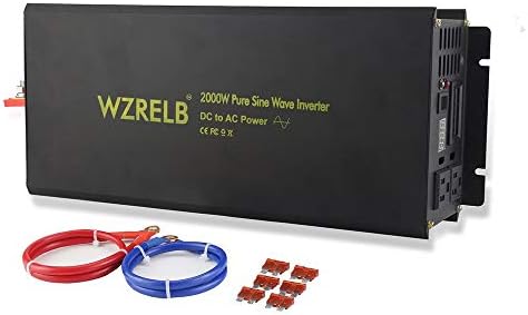 Wzrelb Power Inverter 2000w Pure sinusnog talasa Inverter 24V 120v DC AC Converter