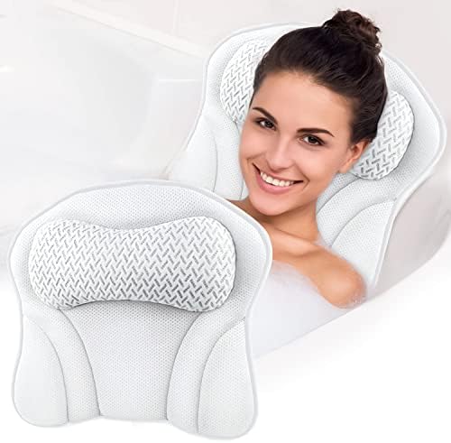 Jastuci za kupanje za kade i podršku za povratak, ergonomska jastuk za kadu sa 6 neklizajućih usisnim čašama,