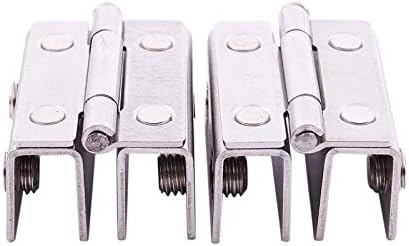KDKD 2x tuš staklena vrata podesiva dvostruki šarki šarke srebrni šarke od nehrđajućeg čelika