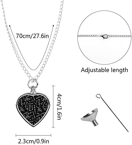 Matematičke formule uzorak pet srce urna ogrlica Print Memorijalni nakit pet kremiranje privjesak za