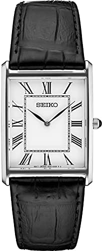 Seiko Mens Essential SS RECT CASE, bijela, Muška standardna