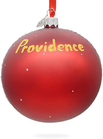 Historic Federal Hill, Providence, Rhode Island, SAD Glass Ball Božić Ornament 4 inča