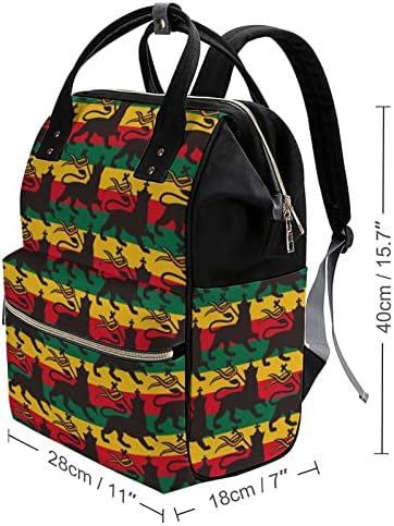 Rastafarijanska zastava sa lavovom torbom za pelene ruksak vodootporna torba za mamu velikog kapaciteta