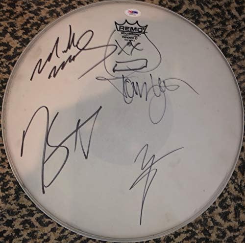 Motley Crue sa potpisom potpisan & amp ;rabljene turneje Tommy Lee igrao Drumhead PSA/DNK COA Dirt
