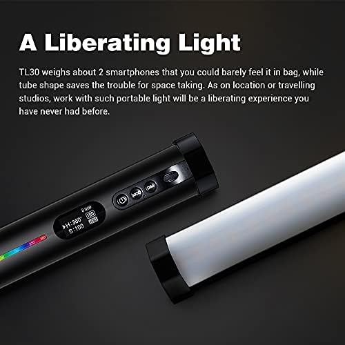 Godox Tl30 RGB cijevno svjetlo LED svjetlo 8W 2700k-6500k ugrađena litijumska baterija kontrola aplikacije za pametne telefone