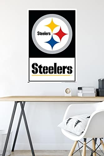 Trendovi International NFL Pittsburgh Steelers-Logo 21 zid Poster, 22.375 x 34, Neuramljen verzija