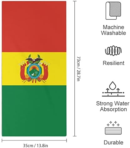 Bolivia zastava ručnika za ručnike za pranje lica i karoserija Tkanina za meke krpe sa slatkim tiskanim