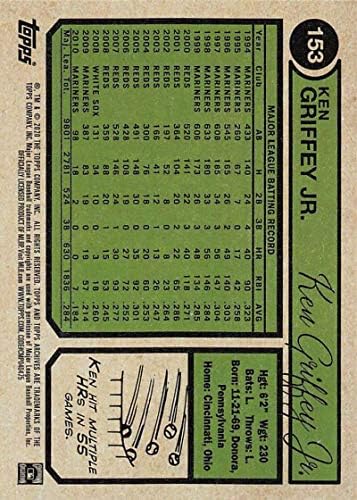 2020 TOPPS Arhiva 153 Ken Griffey Jr. Seattle Mariners MLB bejzbol trgovačka kartica