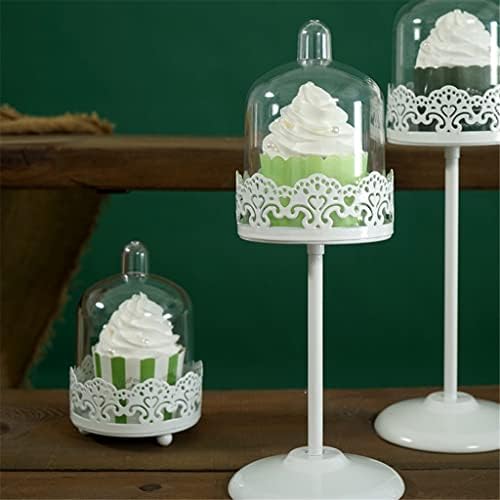 SJYDQ 1 Set Mini Cupcake Stand alati za torte sa PC kupolastim poklopcem Bakeware za uređenje doma bijeli