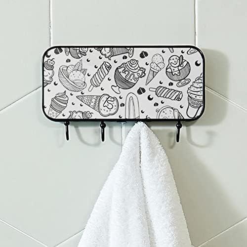 Lyetny ručnik držač zidna ručnik za ručnik kupatilo dekor ogrtač ogrtač Odjeća sladoled uzorak