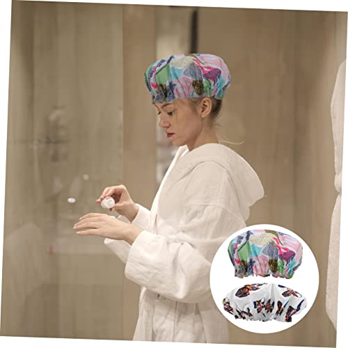 Haceafty Ladies Hats 2pcs za opseg poklopca u boji Ženska kapa elastična poklopac stil kupaonica Eva