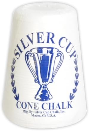 Hathaway Silver Cup Cone Talc Chalk, Bijela