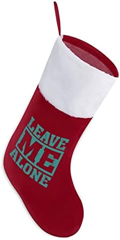 Ostavite me na miru božićne čarape sa plišanim kaminom koji vise za Xmas Tree Home Decor Decor