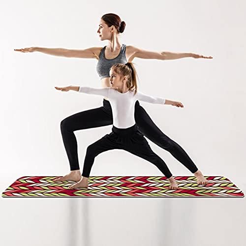 Debela neklizajuća Vježba & amp; fitnes 1/4 prostirka za jogu sa apstraktnim ispisom etničkog