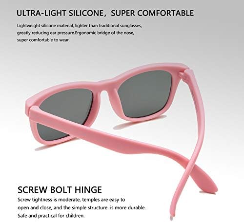 DeBuff dječje polarizirane naočare za sunce TPEE gumeni fleksibilni okvir za dječake djevojčice od 3-10