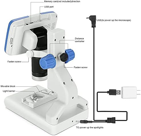 MMLLZEL 200x digitalni mikroskop 5 ekran video mikroskop elektronski mikroskop prisutan naučni alat za biologiju