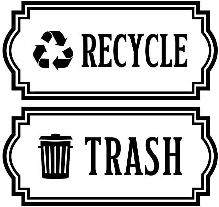 Reciklirajte i smeće Elegantni naljepnica za organizovanje kante za smeće ili posude za smeće