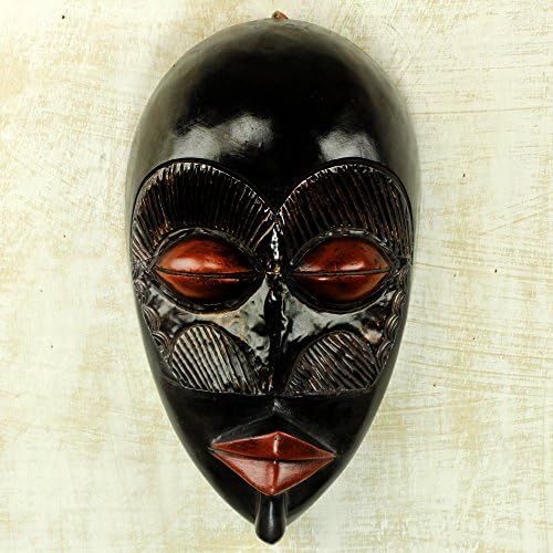 Novica Dekorativna drva Ganajska maska, crna i smeđa 'Adisa'