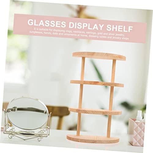 Alipis 1kom drveni višeslojni stalak za naočare stalak za naočare stalak za sto na vrhu stalak drveni stalak