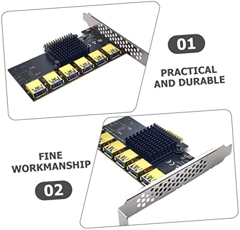Solustre PCIe USB adapter računar PC USB Extender PCI-E Extender PCI-E Riser Computer Pribor PCI-E rudarske ekstender