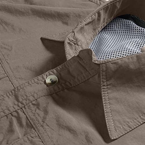 Topovi za muške Casual majice sa dugmetom na reveru modni dugi rukavi Brzosušeća bluza od kardigana sa džepovima