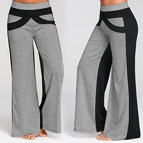Ruktive ženske joge hlače plus veličina crno bijeli patchwork rastezljivi ženski sportska odjeća