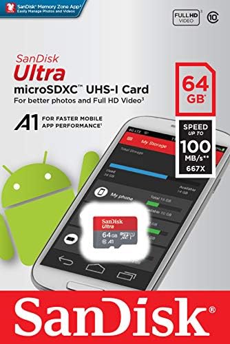 SanDisk 64GB Ultra MicroSDXC UHS-I memorijska kartica sa adapterom-100MB / s, C10, U1, Full HD, A1, Micro