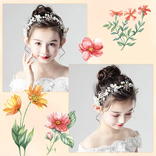 BOWINR Flower Girl Headpiece vjenčani Pribor, princeza kristalni Rhinestone Pearl traka za glavu