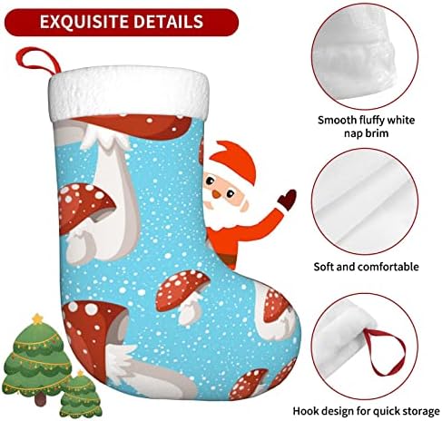 Mounano gljiva božićne čarape Kamin Viseće čarape za obiteljske božićne čarape za odmor sezona