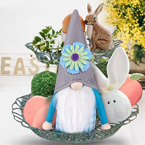 Sggvecsy Uskršnji Gnome Spring Flower Gnome Ljetni gnomi Set od 2 Tonte Nisse Švedski Plišani