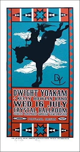 Dwight Yoakam Poster Kelly Bowlin Original S / N by Gary Houston Portland 2003 MNT