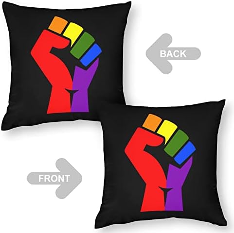 LGBT prides fist jastuk za bacanje sa zip kvadratnim jastučni jastučni jastuci zaštitnika za krevet