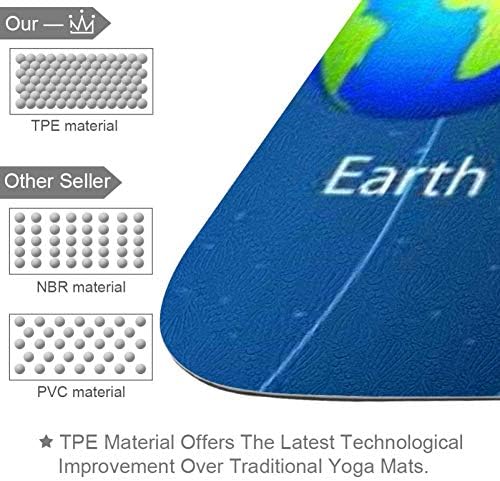 Istražite svemir Exoplanet6mm Print Extra Thick Yoga Mat, Eco-Friendly TPE Exercise Mats Pilates