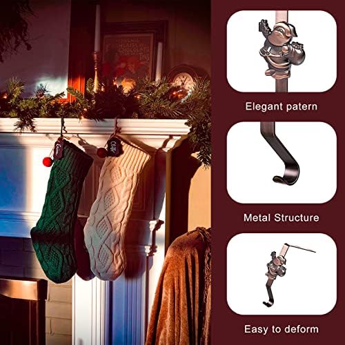 Držači za čarape KINBOM za mantle set od 5, božićne čarape Xmas HOOK HOOKS HANDERS CHIĆENI HILMING CLIPS, sa