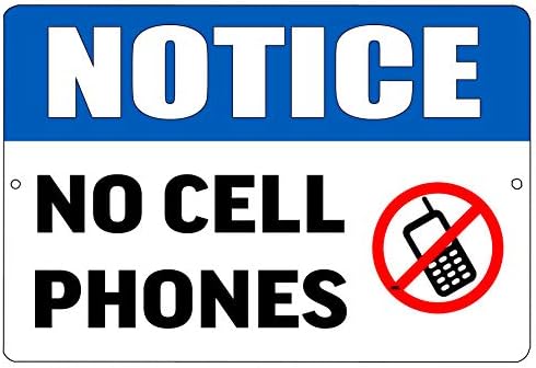 OBAVIJEST UPOZORENJE Nema dozvoljenog mobitela METAL TIN znak Poslovna trgovina na malo Kućni