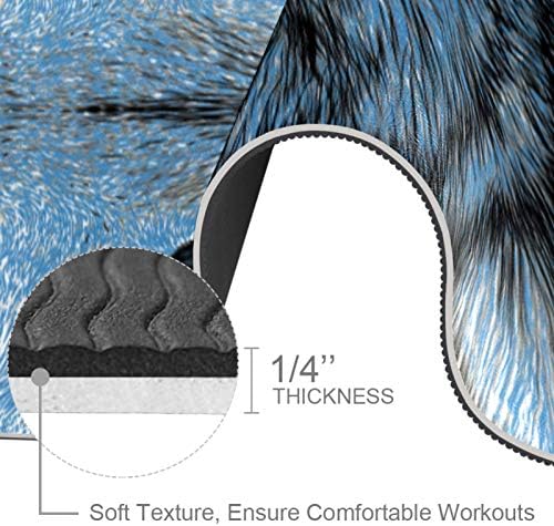Siebzeh Gray Wolf Premium Thick Yoga Mat Eco Friendly Rubber Health & amp; fitnes non Slip Mat za sve