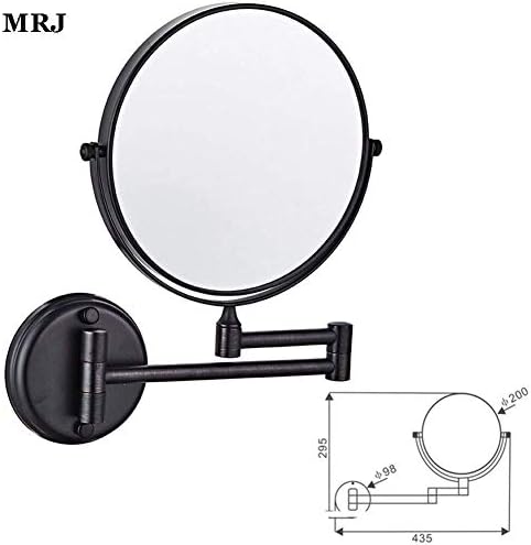Zaahh zidno ogledalo za šminkanje 6-inčno dvostrano okretno zidno ogledalo koje se proteže sklopivo kupatilo