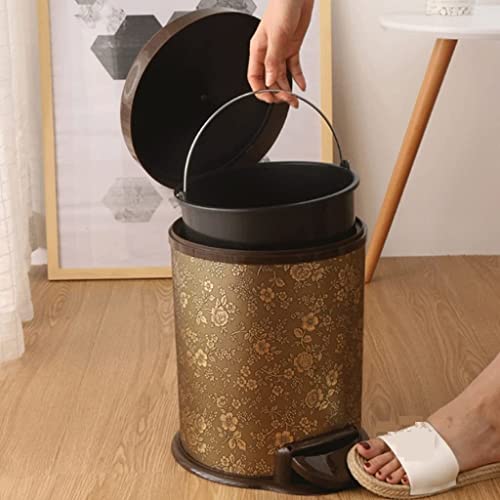 Kyusar kantu za smeće bin okruglo Korak kupaonice Kamen, izdržljiva čelična papučica smeće bin dvostruke kante
