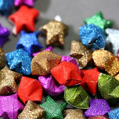 320pcs origami zvijezde papir, blistaju origami sretne zvijezde preklopne papirne papire šareni DIY papirni